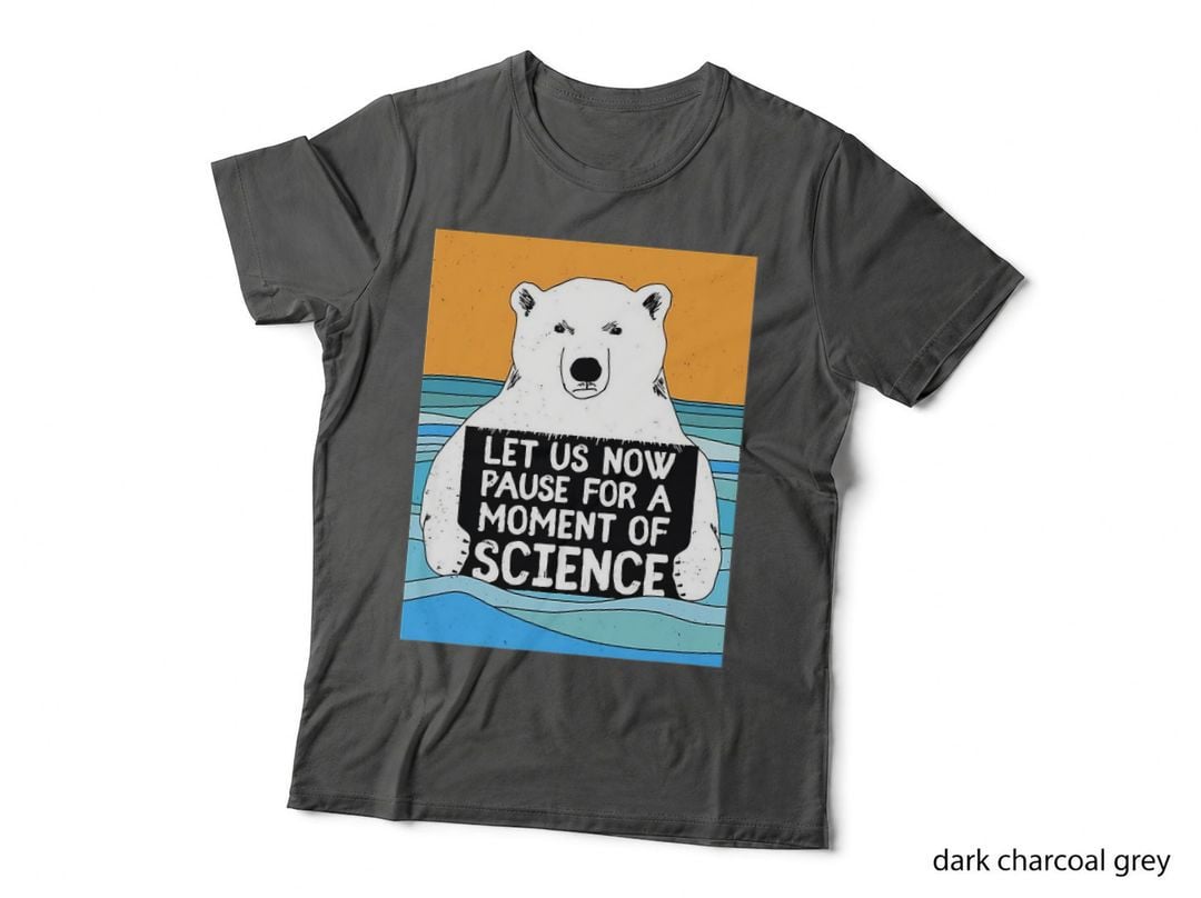 Polar Bear Pro-Science Climate Change T-Shirt, Eco-Friendly Fashion