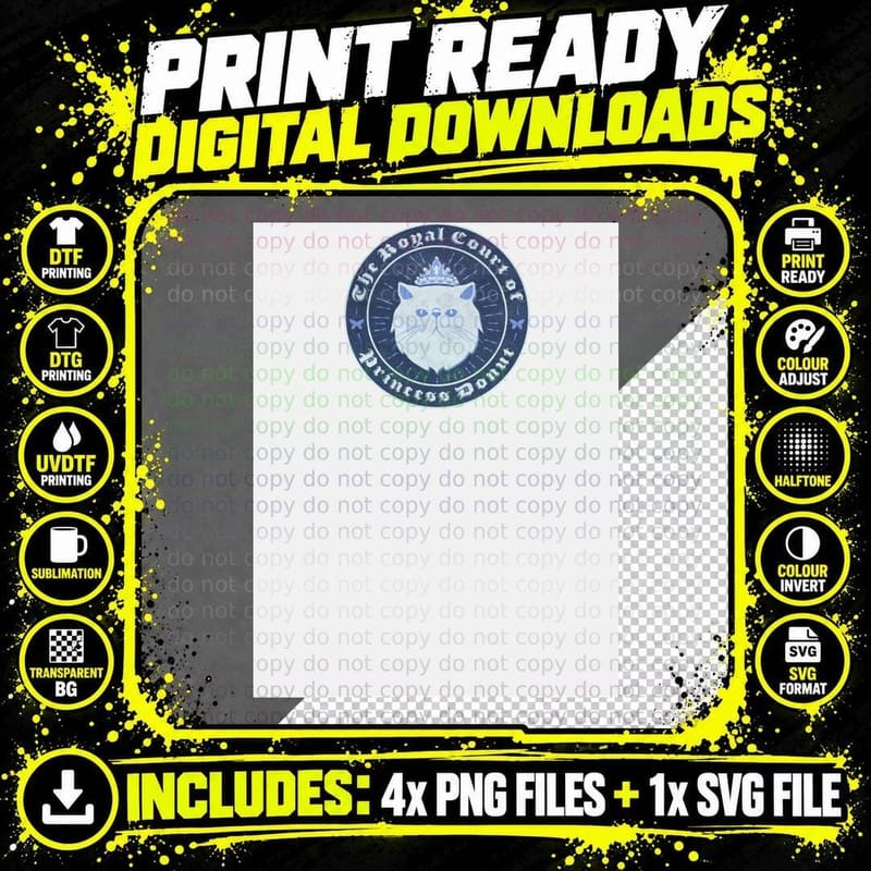 Princess Donut - Dungeon Crawler Carl - Tan Patch T-Shirt Png SVG Digital Bundle