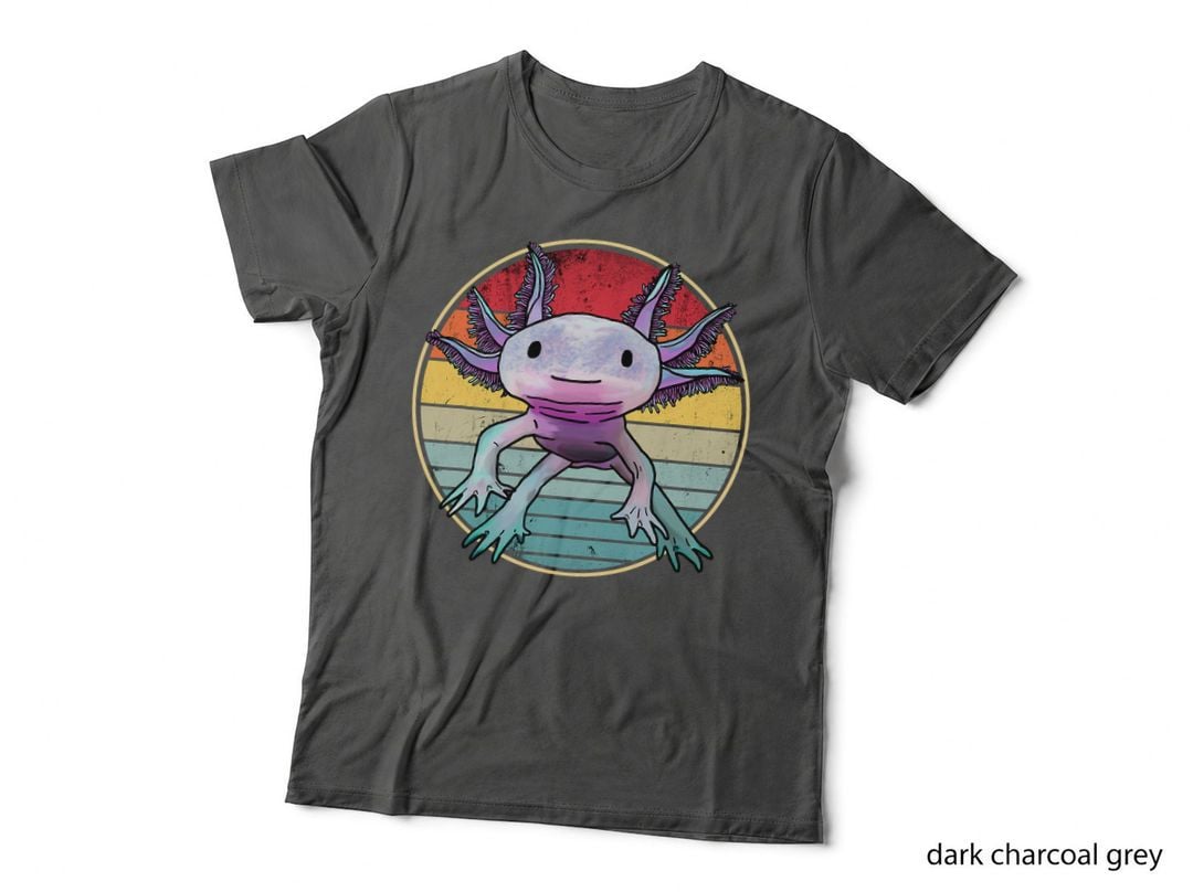 Retro 80s 90s Axolotl T-Shirt, Cute Axolotl Design, Animal Lovers Apparel