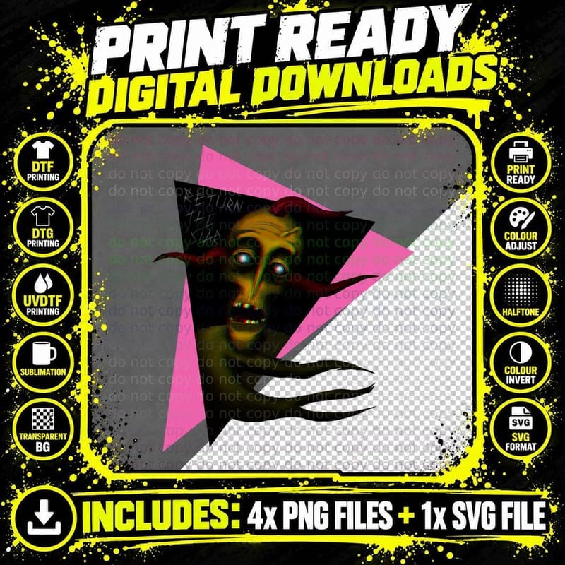 Return the Slab King Ramses Courage the Cowardly Dog Png SVG Digital Bundle
