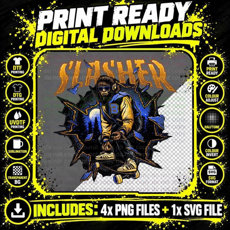 Slasher Wolf, Thrasher, Teen Wolf, Pop Culture Png SVG Digital Bundle