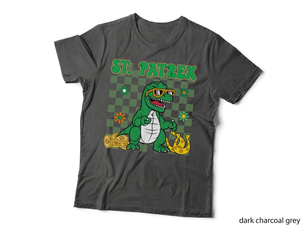 St. Patrex T-Rex Dinosaur T-Shirt, St Patrick's Day Dino, Lucky