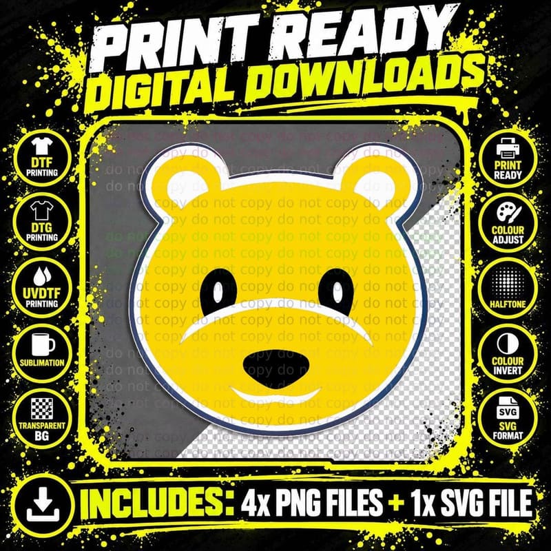 Tesco Pudsey Bear T-Shirt, Charity Awareness Png SVG Digital Bundle