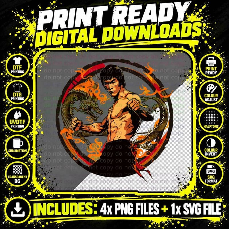 The Little Dragon T-Shirt Png SVG Digital Bundle
