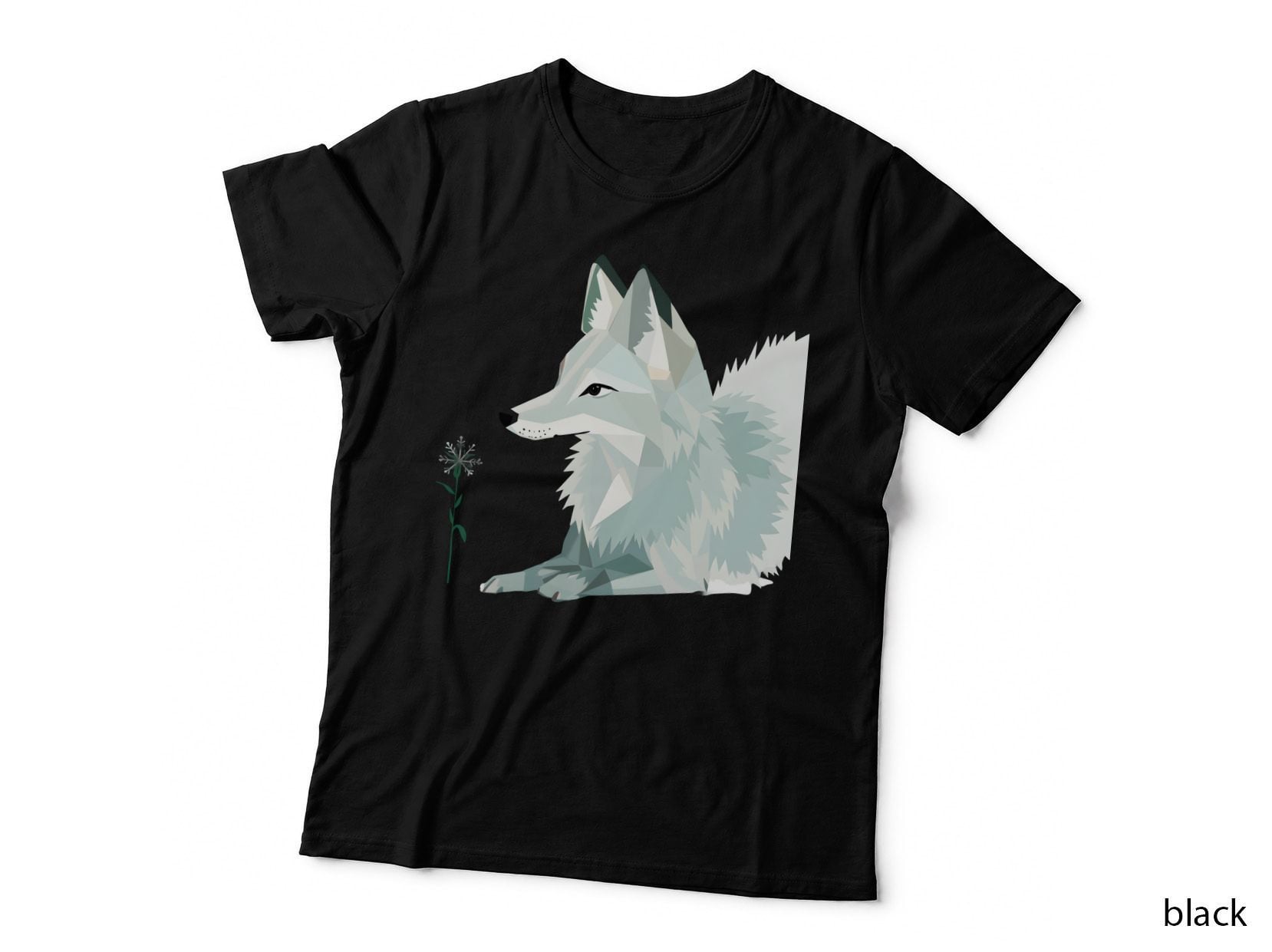 Arctic Fox Geometric Art T-Shirt