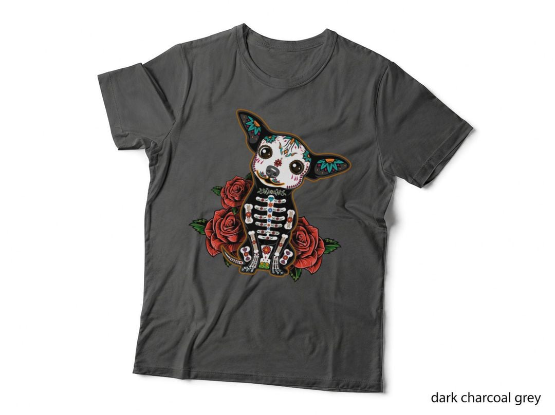 Day of the Dead Chihuahua Sugar Skull Dog T-Shirt