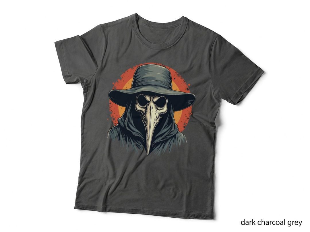 Detailed Plague Doctor Mask Historical Bird Beak Medical Aesthetic T-Shirt