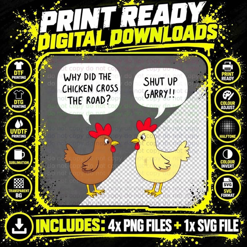 Funny Chicken Lovers Shirt Gag Gift Chicken Pun T-Shirt Png SVG Digital Bundle