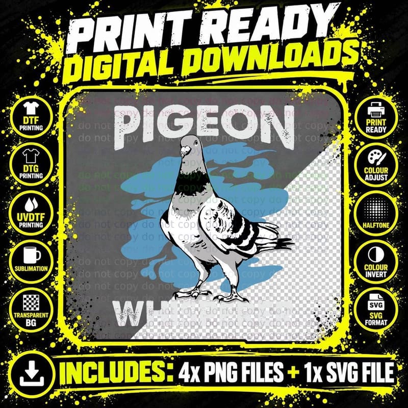 Pigeon Whisperer - Pigeon Bird Cute Pigeons Whisperer Png SVG Digital Bundle