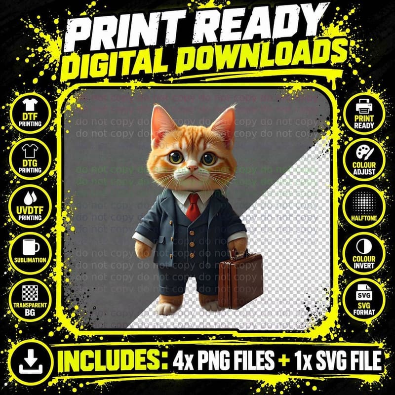 Professional Smug Cat Lover T-Shirt Png SVG Digital Bundle