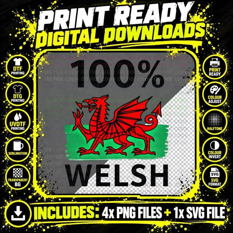 Red Dragon 100% Bold Fantasy Detailed Scales Graphic Png SVG Digital Bundle
