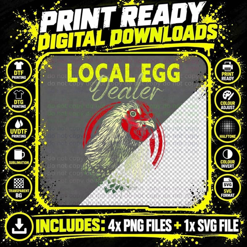 Support Your Local Egg Dealers Chicken Lovers Farm Png SVG Digital Bundle