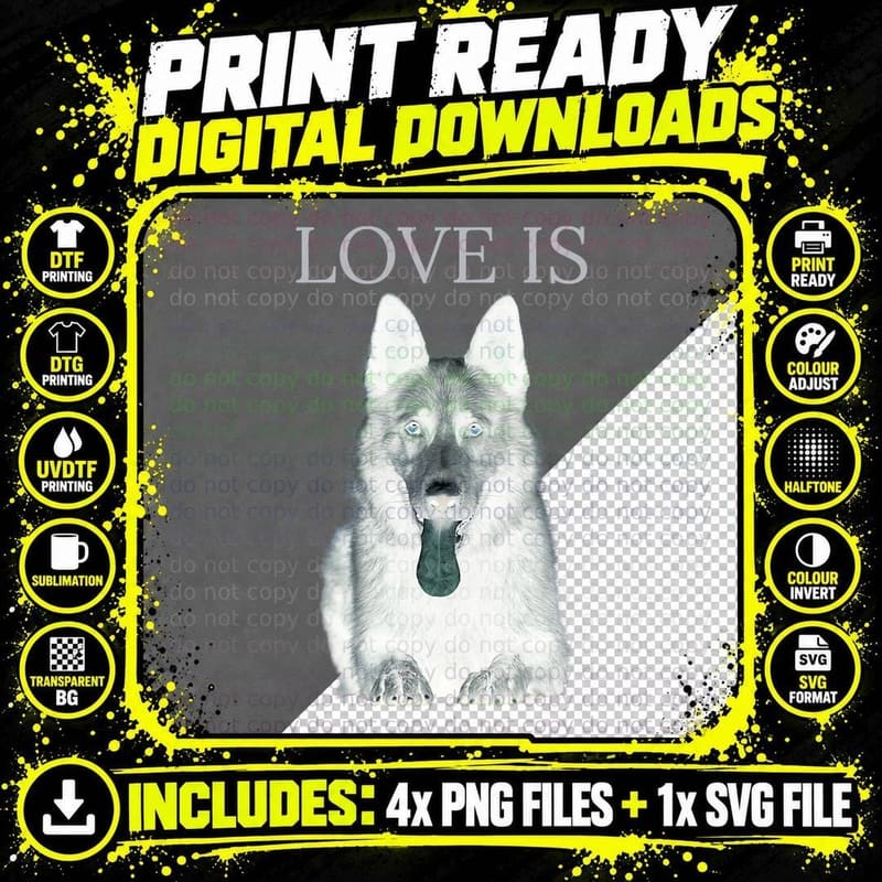 Black German Shepherd Shepard Tshirt Dog Mom Dad Love Png SVG Digital Bundle