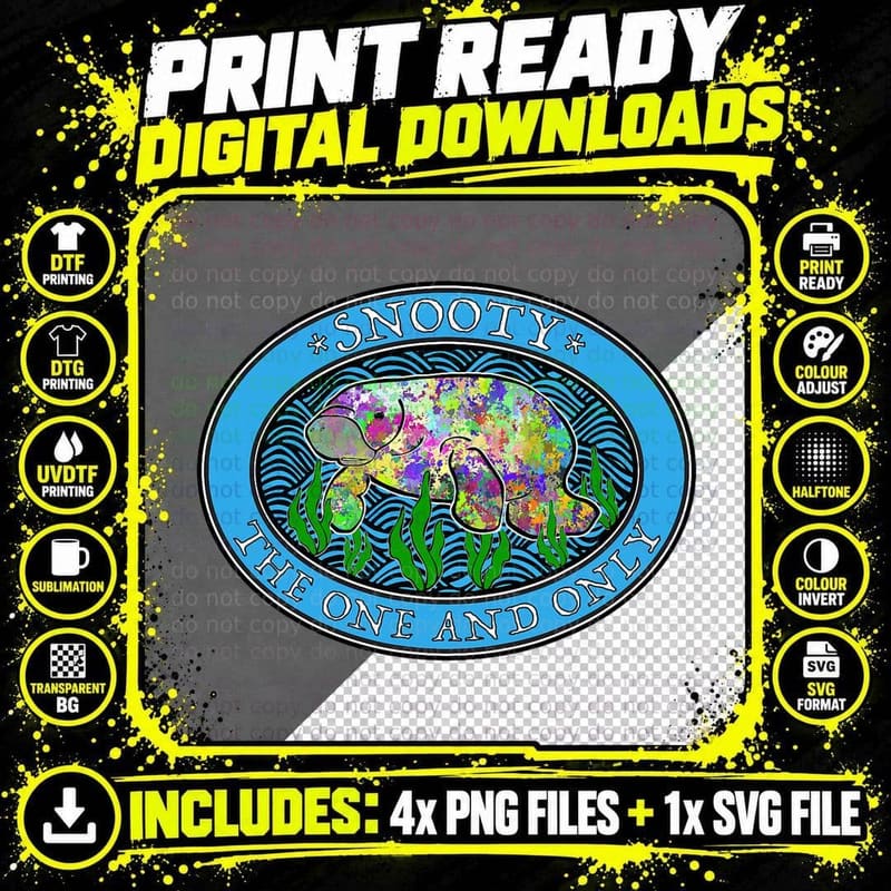 Bradenton FL Snooty Manatee Sea Cow Gift T-Shirt Png SVG Digital Bundle
