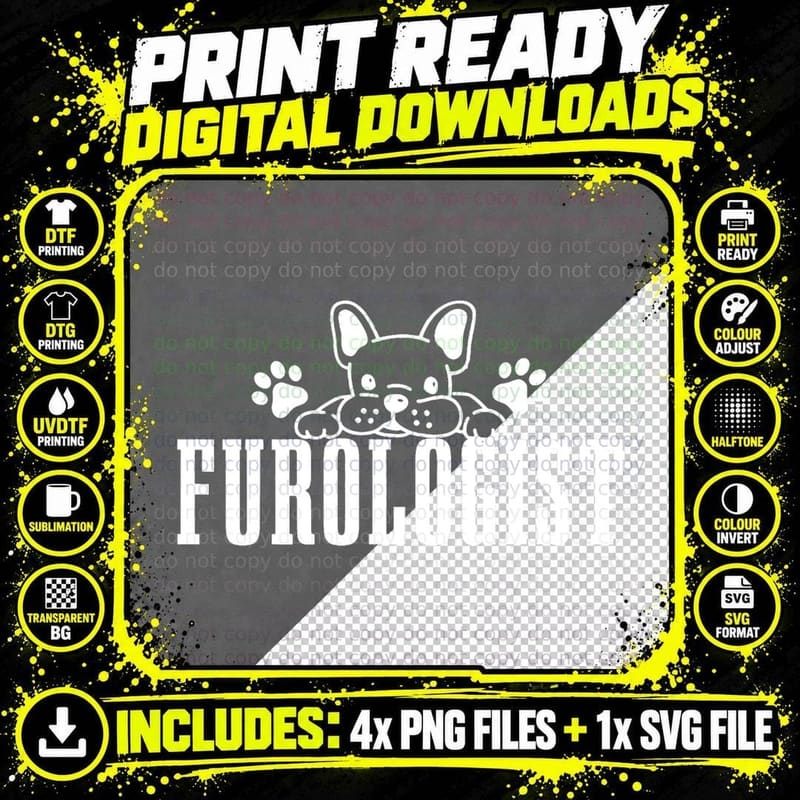 Dog Groomer Furologist Puppy Care Funny Dog Grooming Png SVG Digital Bundle