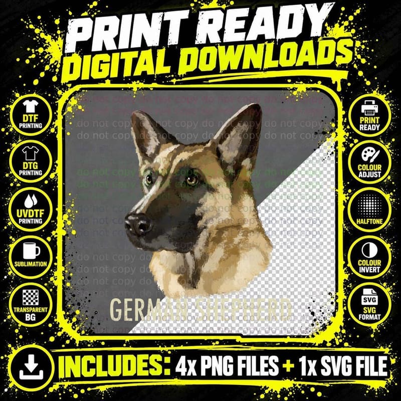 German Shepherd Dog Sweatshirt, Pet Owner Png SVG Digital Bundle