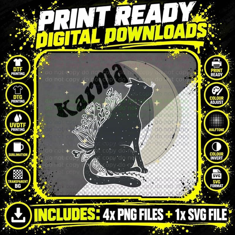 Karma Is a Cat Karma Is My Boyfriend Cruel Summer Cat Png SVG Digital Bundle