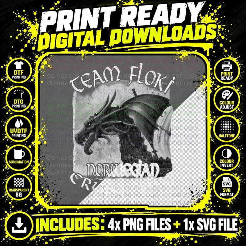 Norse Dragon Boat Team Floki Norwegian Cruise Line Png SVG Digital Bundle