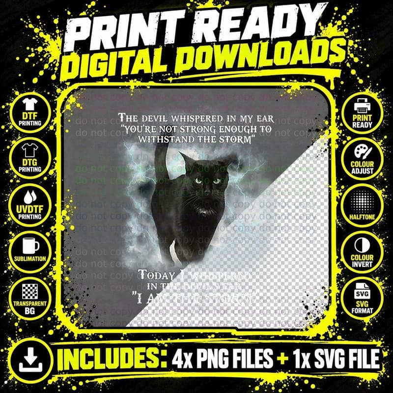 The Devil Whispered in My Ear You Aren't Strong Enough Png SVG Digital Bundle