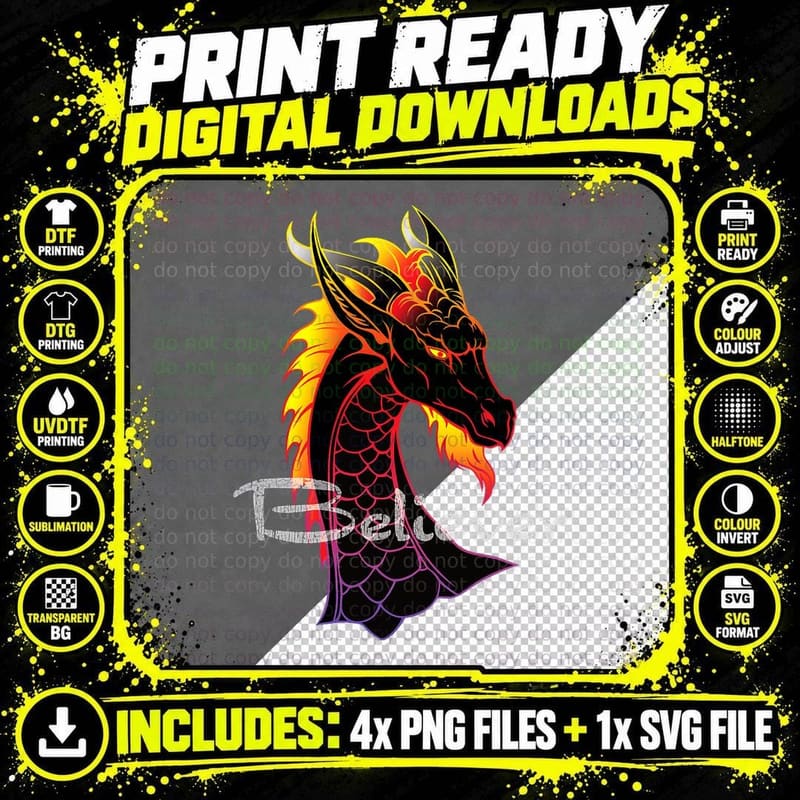 Dragon Believer - Imagine This Gift for Dragon Fans Png SVG Digital Bundle
