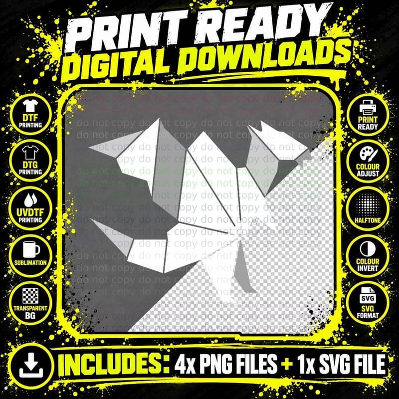 Dragon Origami for Kids T-Shirt Png SVG Digital Bundle
