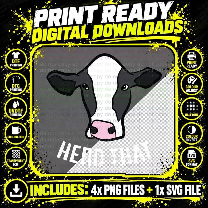Funny Cow Farming Gift for Cow Farmer Herd That Pullover Png SVG Digital Bundle