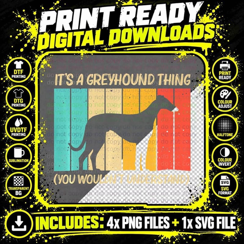 Funny Greyhound for Men Women Italian Greyhound T-Shirt Png SVG Digital Bundle