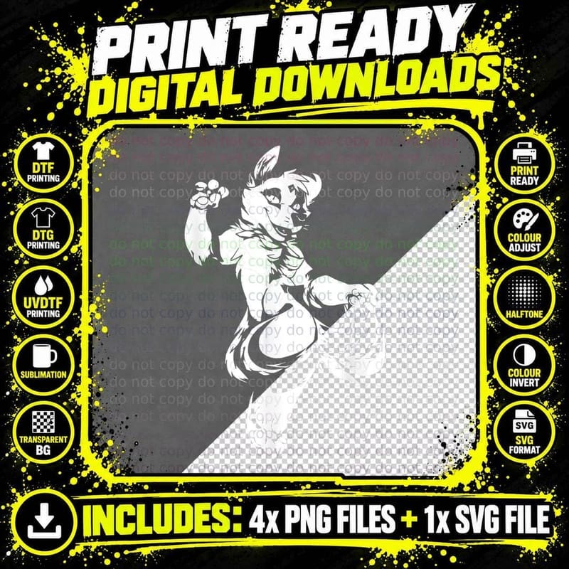 Fursuit Fox Furries - Fursona Furry Fandom T-Shirt Png SVG Digital Bundle
