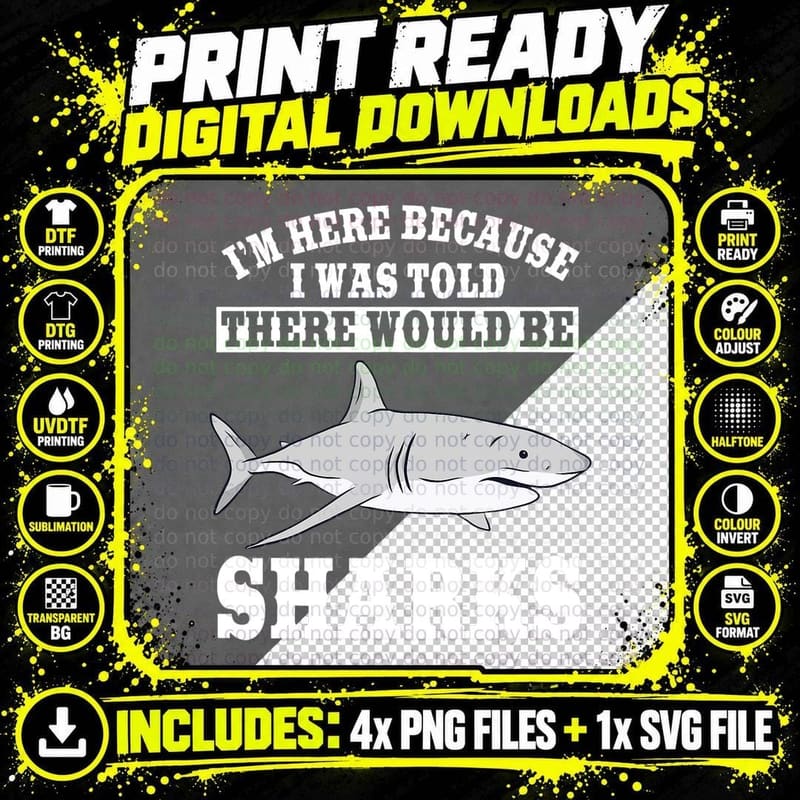 Great White Shark Largest Predator Fish Biologists Png SVG Digital Bundle