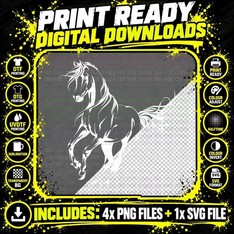 Horse for Riders and Lovers of Horses T-Shirt Png SVG Digital Bundle
