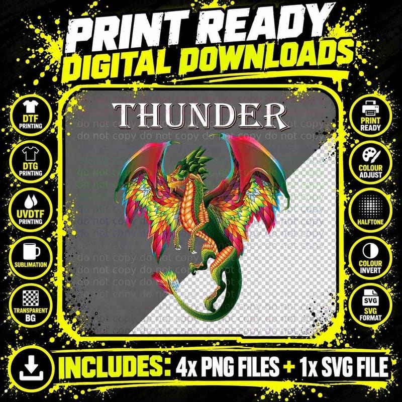 Imagine Fantasy Dragon Retro Tattoo Style T-Shirt Png SVG Digital Bundle