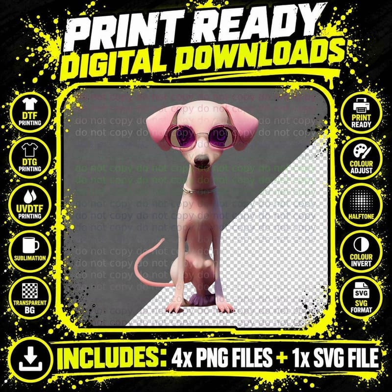 Italian Greyhound Dog - Italian Greyhound T-Shirt Png SVG Digital Bundle