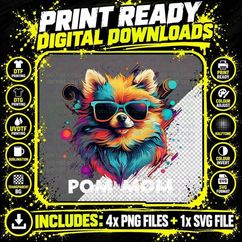 Pomeranian Mom Dog T-Shirt Png SVG Digital Bundle