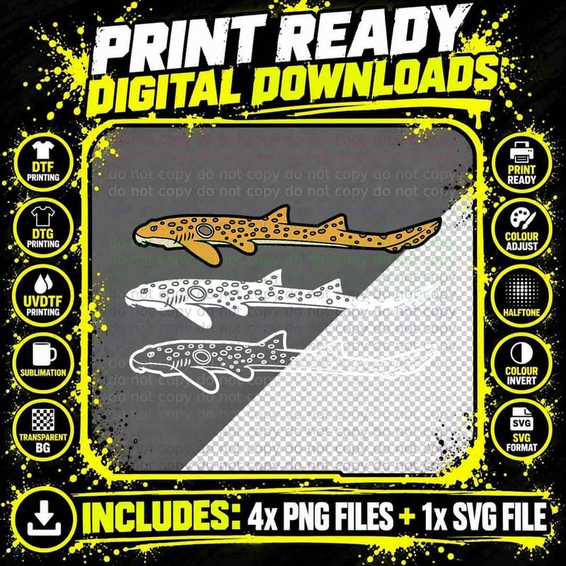 Epaulette Shark Design for Shark Lovers T-Shirt Png SVG Digital Bundle
