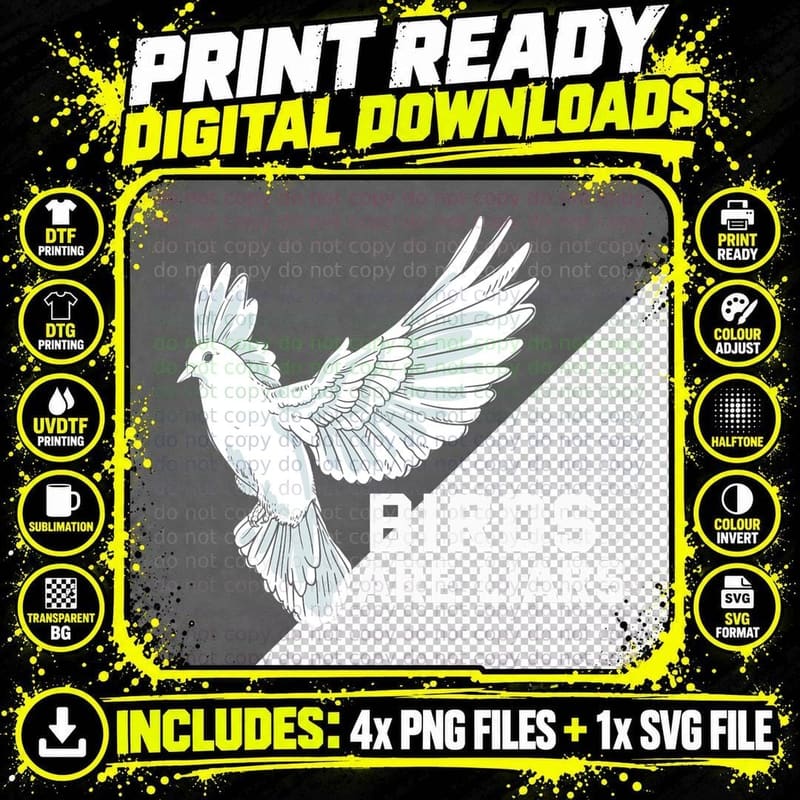 Funny Bird Watching Meme Gifts Pigeon Birds Aren't Real Png SVG Digital Bundle