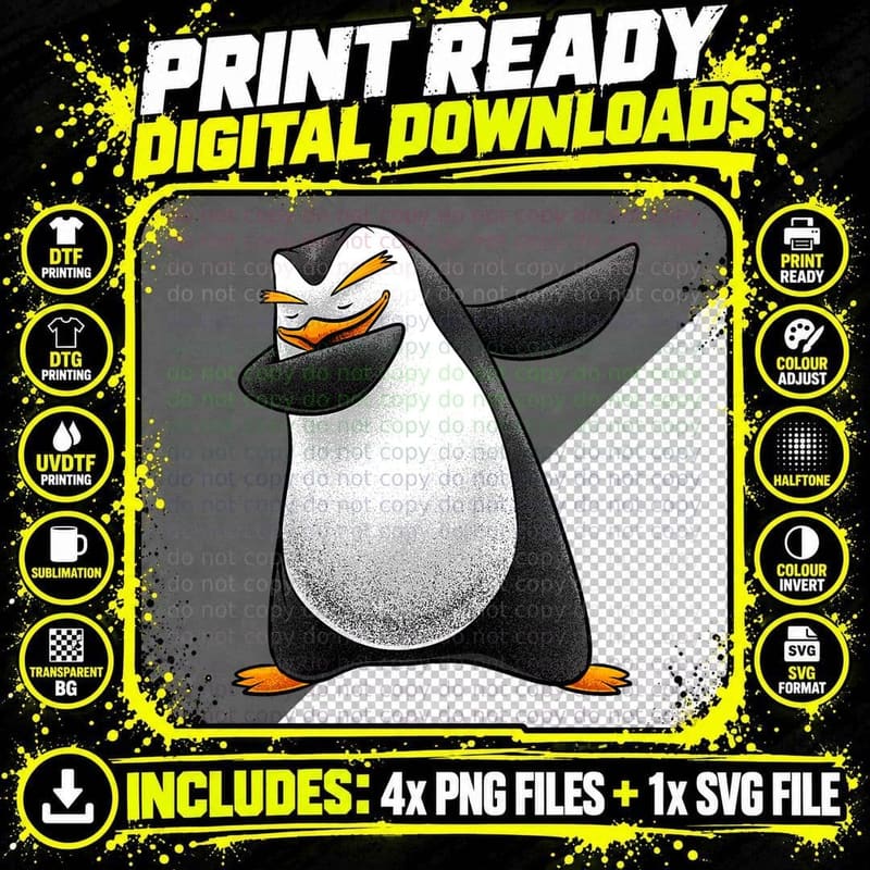 Funny Penguin for Men Women Kids Aquatic Bird Penguin Png SVG Digital Bundle