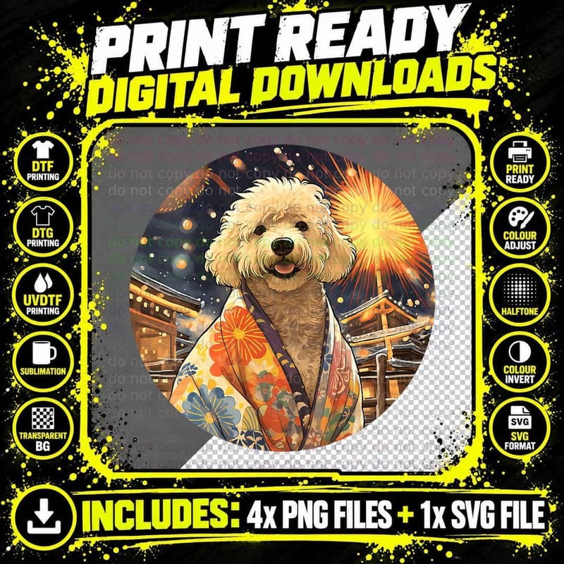 Goldendoodle Summer Festival Funny Dog T-Shirt Png SVG Digital Bundle