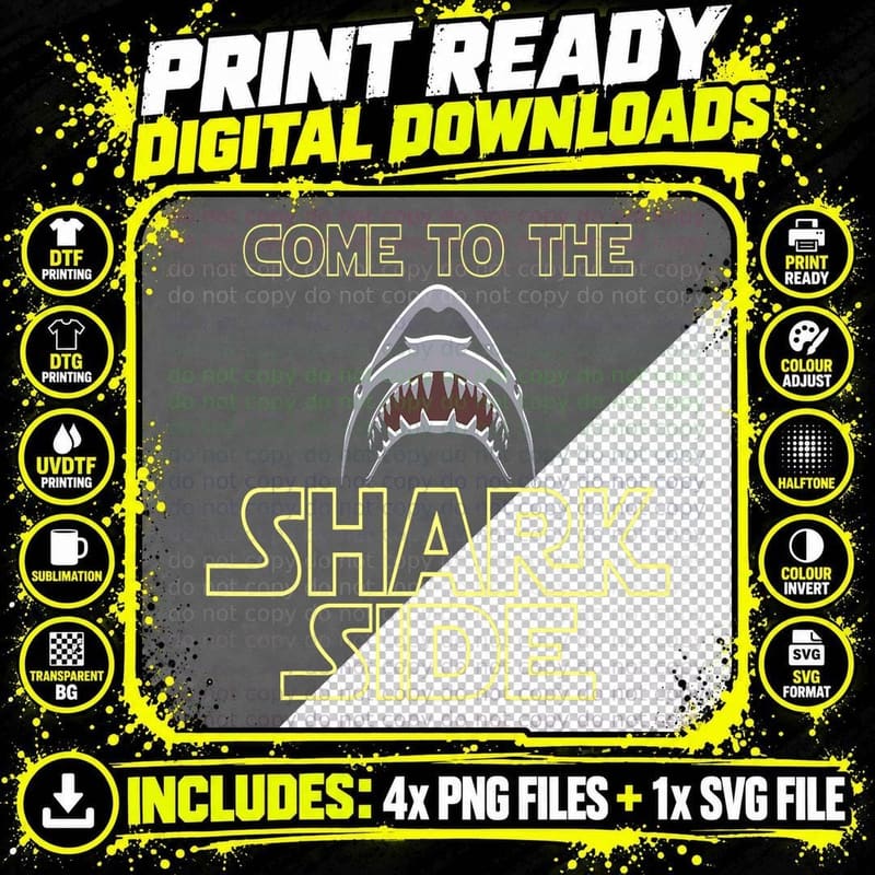 Great White Shark for Shark Lovers T-Shirt Png SVG Digital Bundle