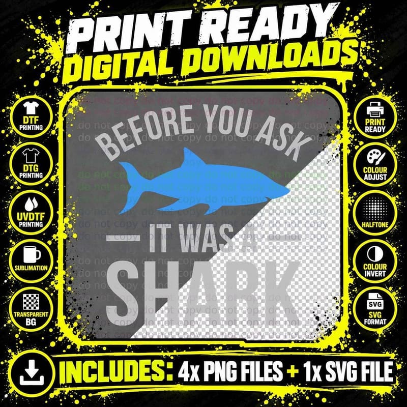 It Was a Shark Funny Amputee Prosthetic Surgery Graphic Png SVG Digital Bundle