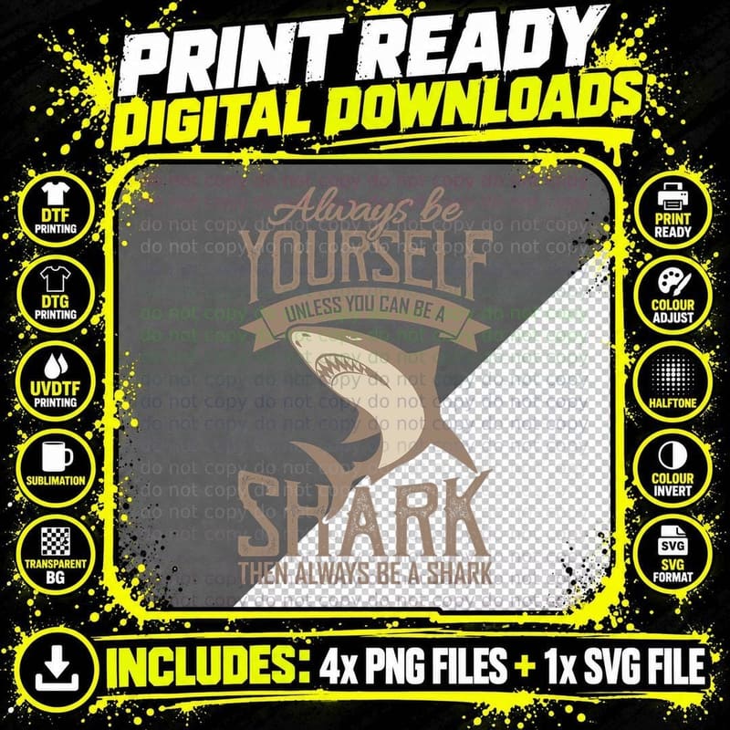 Shark Shirt Boys Be a Shark Diver Dice Instructor T-Shirt Png SVG Digital Bundle