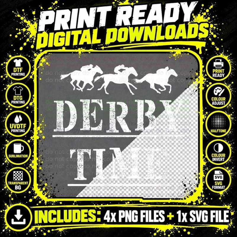 Talk Derby to Me, Jocky Horse Racing Horses Racing Png SVG Digital Bundle