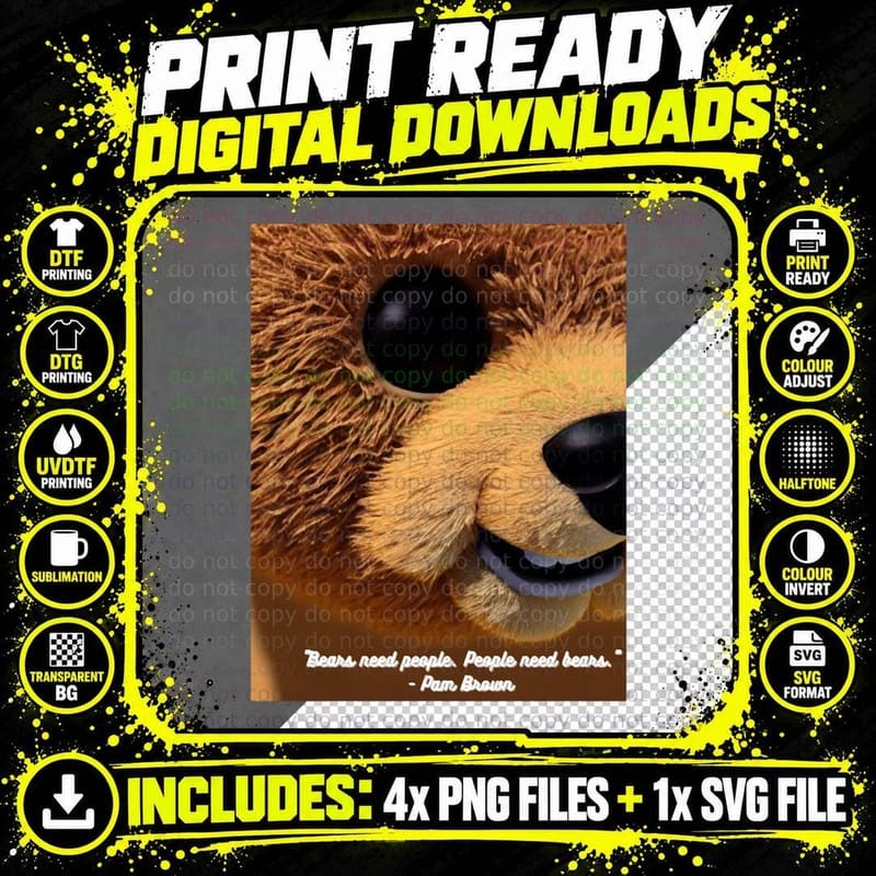 WE NEED TESCO Pudsey BEAR Classic T-Shirt Png SVG Digital Bundle