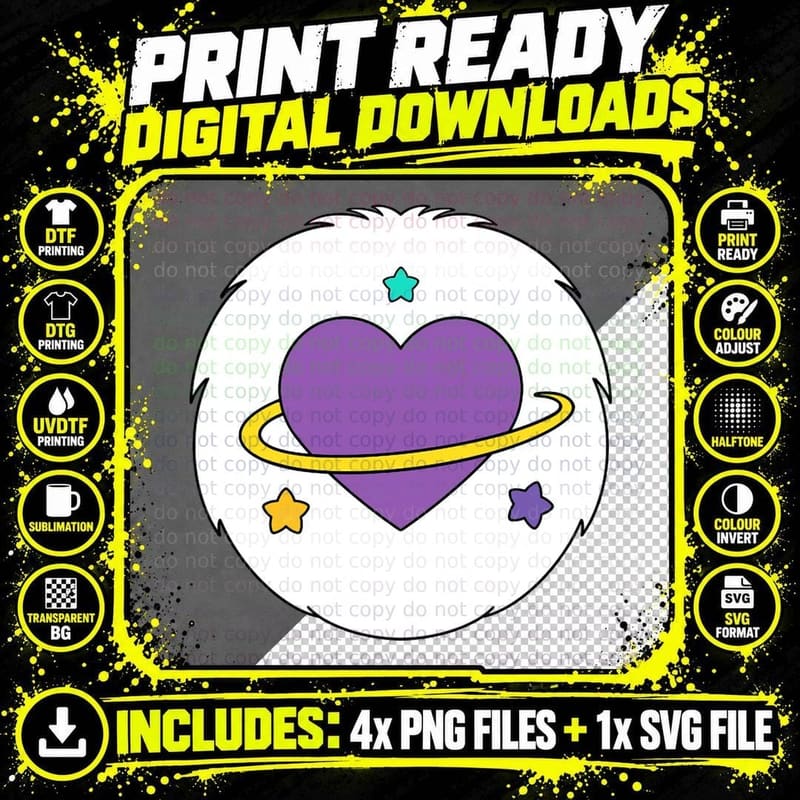 Daydream Bear Belly T-Shirt Png SVG Digital Bundle