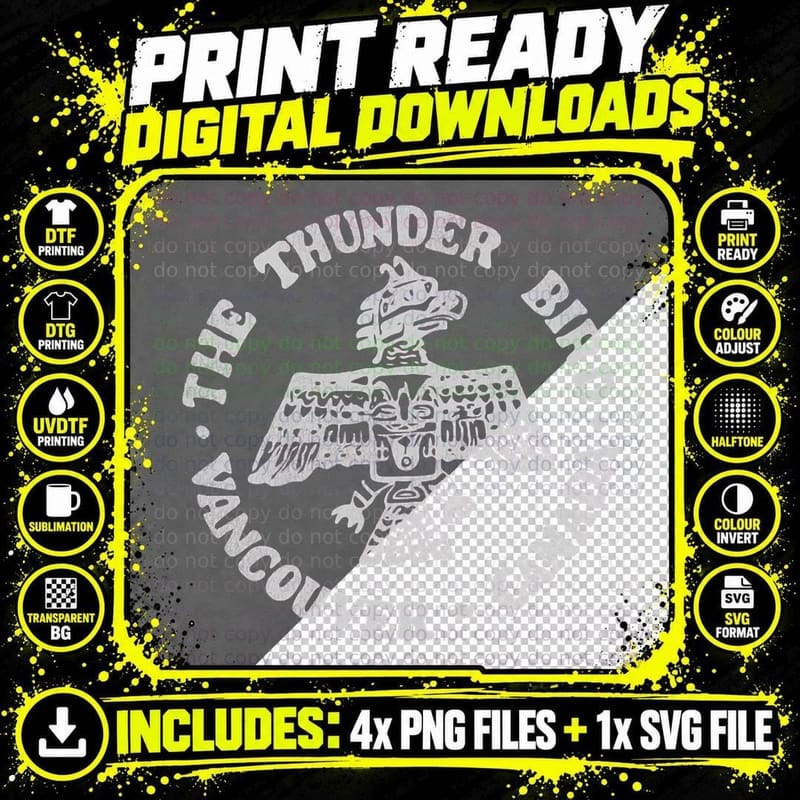 Defunct the Thunder Bird Bookstore Vancouver Canada Png SVG Digital Bundle