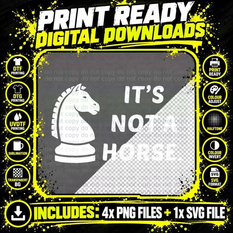 Funny Chess Knight Pieces Board Game Lover Player Horse Png SVG Digital Bundle