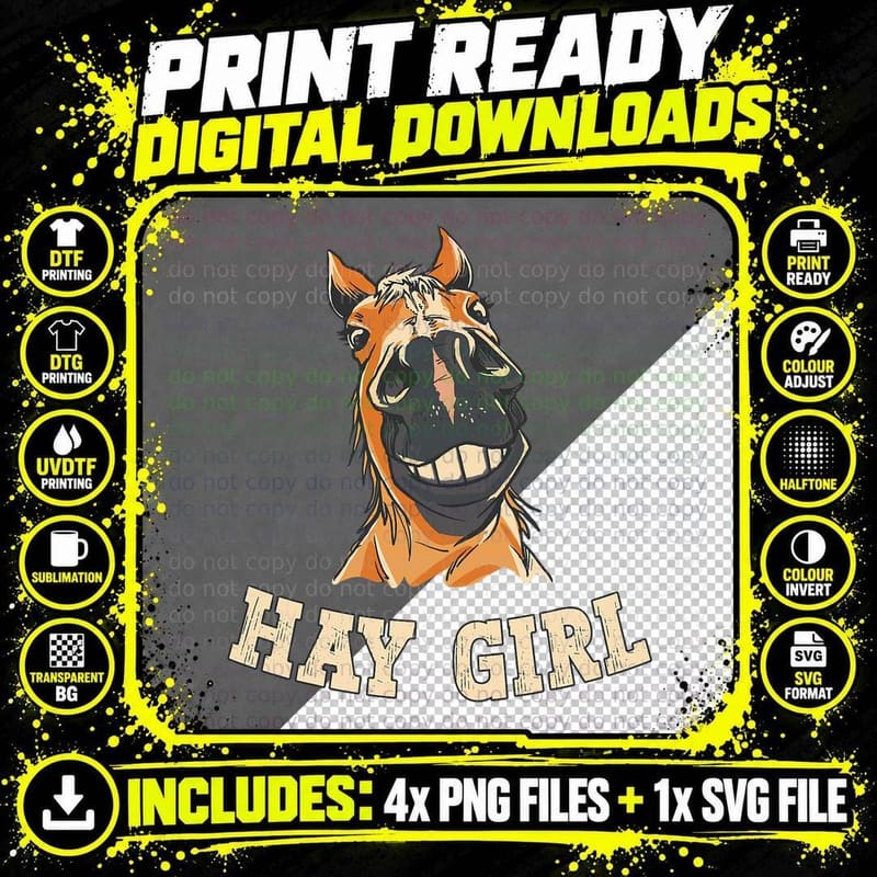Funny Horseback Riding Equestrian Funny Horse T-Shirt Png SVG Digital Bundle