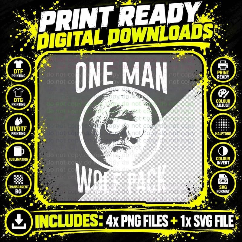 Hangover One Man Wolf Pack T-Shirt Png SVG Digital Bundle