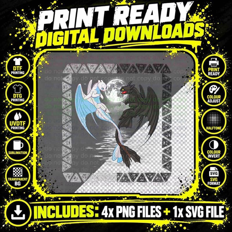 How to Train Your Dragon 3 Hidden World Dragon Tribe Png SVG Digital Bundle