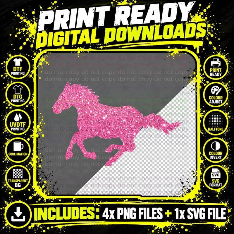 Kids Horse Riding - for Little Girls T-Shirt Png SVG Digital Bundle