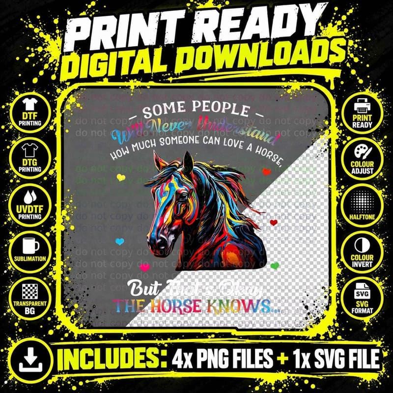 Some People Will Never Understand Love a Horse for Girl Png SVG Digital Bundle